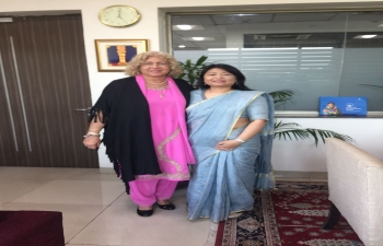 Joint Secretary, LAC Division Smt. Gloria Gangte met with Vice Foreign Minsiter of Venzuela H.E. Capaya Rodriguez at the Ministry of External Affairs in New Delhi today to discuss bilateral issues of cooperation